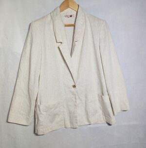 Block Island Petites Sz 12 Women's Linen Blazer